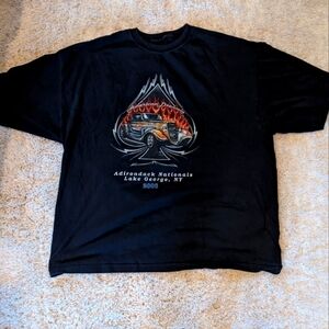 Adirondack Hot Rod Car Show Lake George NY 2006 T- Shirt Black